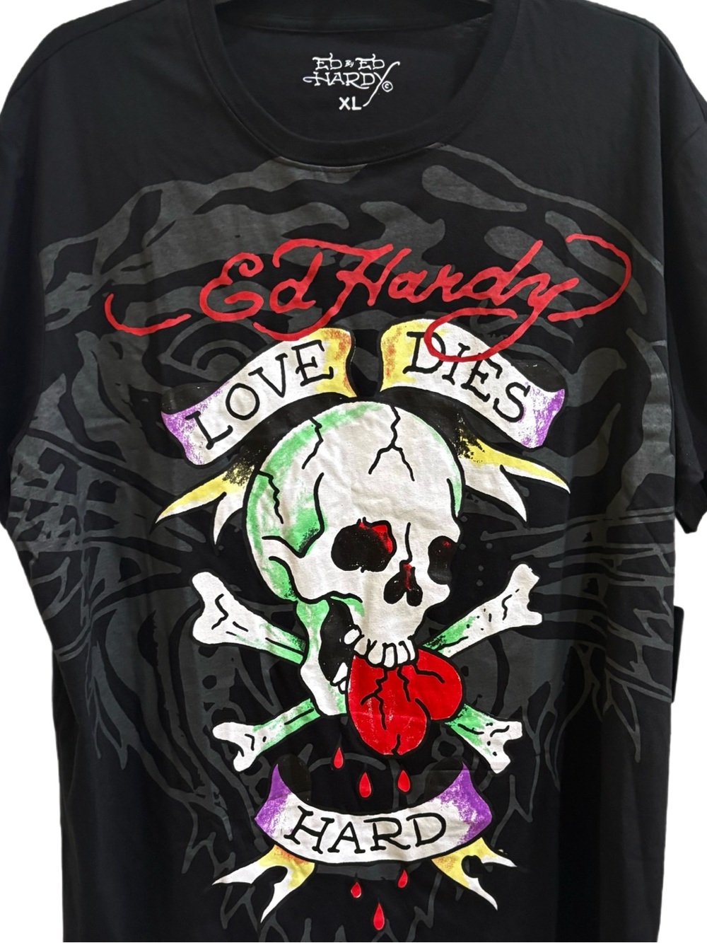 Ed Hardy Men’s Black 'Love Dies Hard' Graphic Tee⭐️NWT⭐️ - Picture 8 of 8